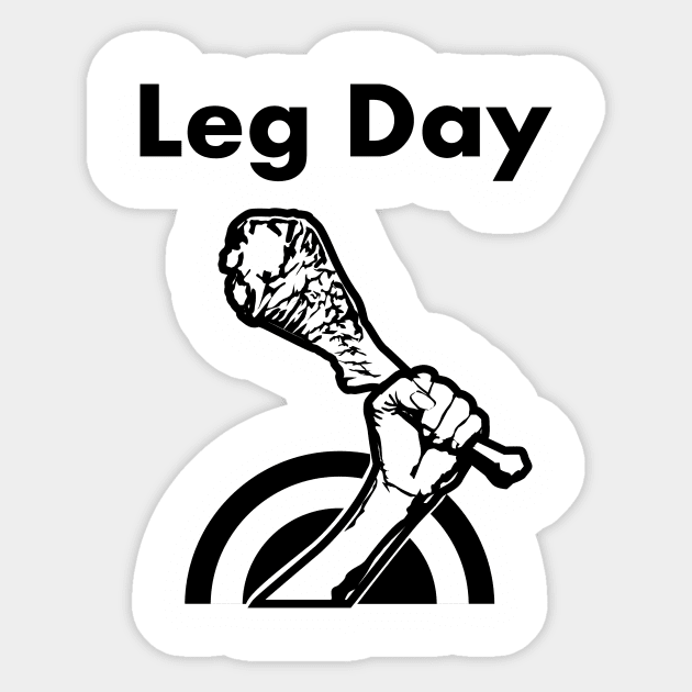 Leg Day Female Sticker by SillyShirts